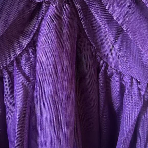 ANTHROPOLOGIE MAEVE TULLE MINI DRESS PURPLE NEW LARGE - Picture 8 of 8